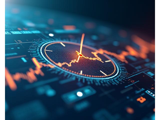 Interaktyvi paskolos išmokėjimo greičio simuliacija su laikmačio vizualizacija ir finansinių diagramų fonu.